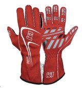 K1 RaceGear Track 1 Gloves 23-TR1-R-L Driving Gloves, Gloves, Two Layers, Nomex, Red/White, SFI 3.3/5, Large, Pair thumbnail 3