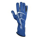 K1 RaceGear Track 1 Gloves 23-TR1-B-2XS Driving Gloves, Gloves, Two Layers, Nomex®, Blue/White, SFI 3.3/5, Youth 2X-Small, Pair thumbnail 2