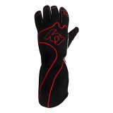 K1 RaceGear RS1 Karting Gloves 13-RS1-R-2XS Driving Gloves, Gloves, One Layer, Polyester/Leather, Black/Red, Youth 2X-Small, Pair thumbnail 3