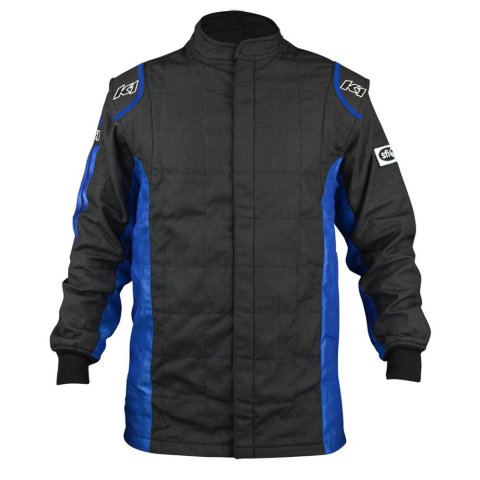 K1 RaceGear Sportsman Jackets 21-SPT-NB-L Driving Jackets, Sportsman, Two Layers, Nomex, Black/Blue, SFI 3.2A/5, Men's Large, Each thumbnail 1