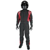 K1 RaceGear Precision II Driving Suits 20-PRY-NR-XS Suits, II, One-piece, Two Layers, Nomex, Black/Red, SFI 5.0, Youth X-Small, Each thumbnail 2