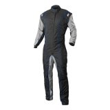 K1 RaceGear GK2 Karting Suits 10-GK2-B-3XS Driving Suit, Suit, One-piece, One Layer, Cotton/Polyester, Black/Gray with Blue Stripes, Men's 3X-Small, Each thumbnail 1