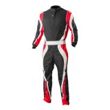 K1 RaceGear Speed 1 Driving Suits 10-SP1-R-M Suits, 1, One-piece, One Layer, Cotton/Polyester, Black/White/Red, Men's Medium, Each thumbnail 2