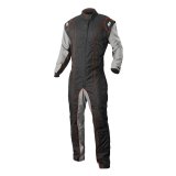 K1 RaceGear GK2 Karting Suits 10-GK2-O-L Driving Suits, Suits, One-piece, One Layer, Cotton/Polyester, Black/Gray with Orange Stripes, Men's Large, Each thumbnail 3