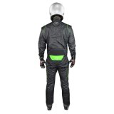 K1 RaceGear GT-2 Driving Suits 20-GT2-NV-XL Suits, GT-2, One-piece, Two Layers, Nomex, Black/Green Fluorescent, SFI 3.2A/5, Men's X-Large, Each thumbnail 1