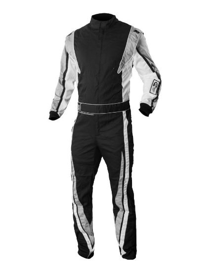 K1 RaceGear Victory Driving Suits 20-VIC-N-ML Suits, Victory, One-piece, One Layer, Proban, Black/White/Gray, SFI 3.2A/1, Men's Medium/Large, Each thumbnail 3