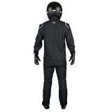 K1 RaceGear Sportsman Jackets 21-SPT-NW-L Driving Jackets, Sportsman, Two Layers, Nomex, Black with White Stripe, SFI 3.2A/5, Men's Large, Each thumbnail 2