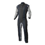 K1 RaceGear GK2 Karting Suits 10-GK2-B-LXL Driving Suits, Suits, One-piece, One Layer, Cotton/Polyester, Black/Gray with Blue Stripes, Men's Large/X-Large, Each thumbnail 3