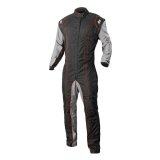 K1 RaceGear GK2 Karting Suits 10-GK2-O-LXL Driving Suits, Suits, One-piece, One Layer, Cotton/Polyester, Black/Gray with Orange Stripes, Men's Large/X-Large, Each thumbnail 2
