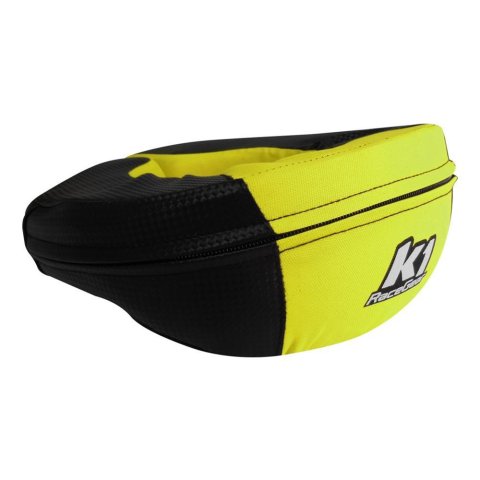 K1 RaceGear Carbon-Look Neck Braces 15-NEC-CAY-A Brace, Brace, 360 degree, Adjustable, Black/Yellow, Adult Size, Each
