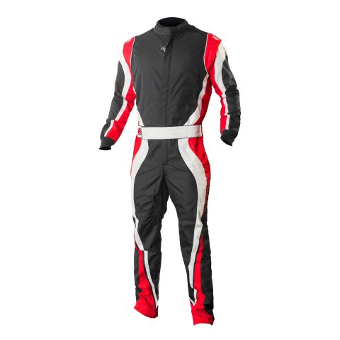 K1 RaceGear Speed 1 Driving Suits 10-SP1-R-2XL Suit, 1, One-piece, One Layer, Cotton/Polyester, Black/White/Red, Men's 2X-Large, Each thumbnail 3