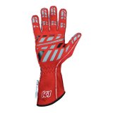 K1 RaceGear Track 1 Gloves 23-TR1-R-4XS Driving Gloves, Gloves, Two Layers, Nomex, Red/White, SFI 3.3/5, Youth 4X-Small, Pair thumbnail 1