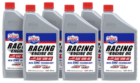 10w40 Lucas Racing-Only High Performance Motor Oil 10943 Racing Engine Oil, Semi-Synthetic, SAE 10W-40, Quart, Set of 6 thumbnail 2