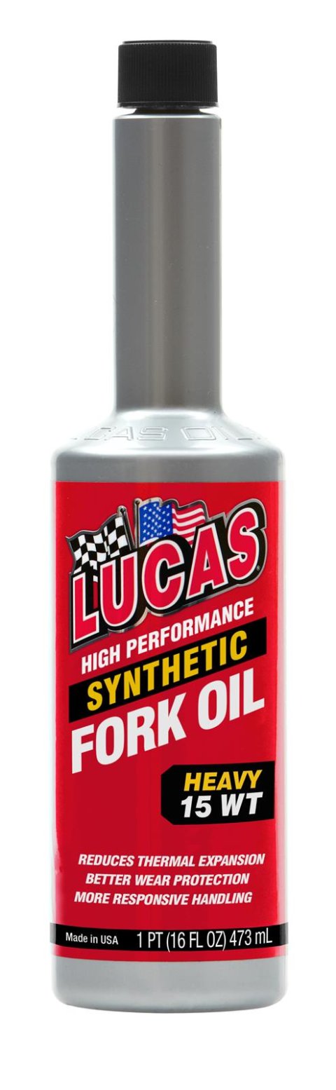 Lucas Synthetic Fork Oil 10773 Oil, Synthetic, 15W, 16 oz., Set of 12