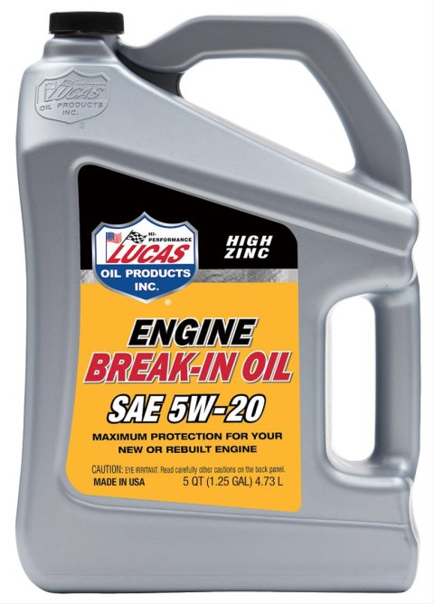 5w20 Lucas Engine Break-In Oil 11034 Oil, Break-In, Mineral, 5W20, 5 qts., Set of 3 thumbnail 1