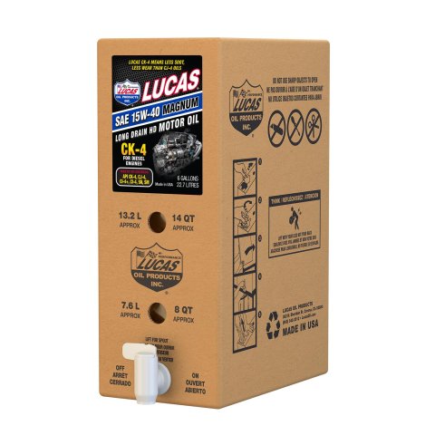 15w40 Lucas CK-4 Heavy-Duty Diesel Motor Oil 18014 Engine Oil, 15W40, Diesel, Bag In A Box, 6 Gallon Bag, Each thumbnail 1