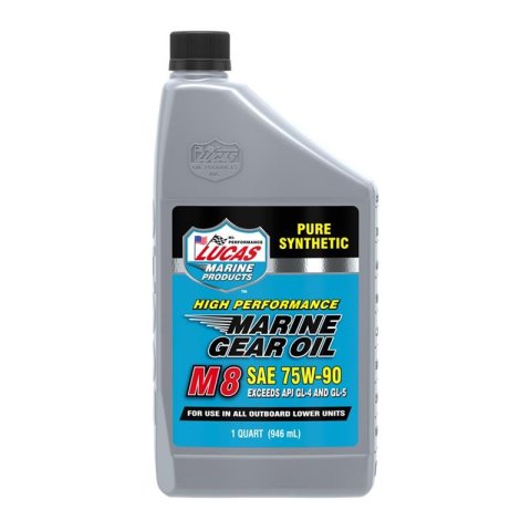 75W90 Lucas M8 Synthetic Marine Gear Oil 10652 Lube, Oil, 75W90, 1 qt., Set of 6 thumbnail 1