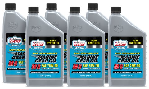 75W90 Lucas M8 Synthetic Marine Gear Oil 10652 Lube, Oil, 75W90, 1 qt., Set of 6 thumbnail 3