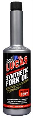Lucas Synthetic Fork Oil 10772 Oil, Synthetic, 10W, 16 oz., Set of 12