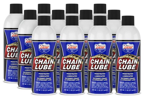 Lucas Chain Lube Aerosol 10393 Lube, O-ring Safe, 11 oz., Aerosol, Set of 12 thumbnail 1