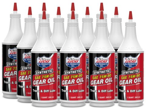 75W90 Lucas Pure Synthetic Gear Oil 10047 Lube, Oil, 75W90, 1 qt., Set of 12 thumbnail 2