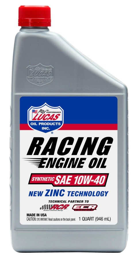 10w40 Lucas Racing-Only High Performance Motor Oil 10942 Engine Oil, Racing Only Performance, Synthetic, 10W40, 1 qt., Set of 6 thumbnail 1