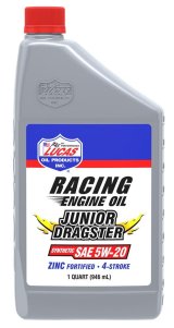 5w20 Lucas Junior Dragster Racing Oil 10476 Jr. / Karting SAE 5W-20, 1 Quart, Case of 6 thumbnail 1