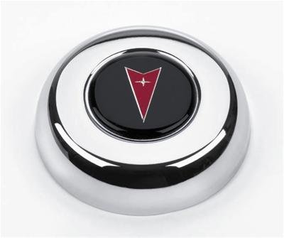 Grant Horn Buttons 5635 Button, Steel, Chrome, Pontiac Logo, for Challenger, Classic Series, Each thumbnail 1