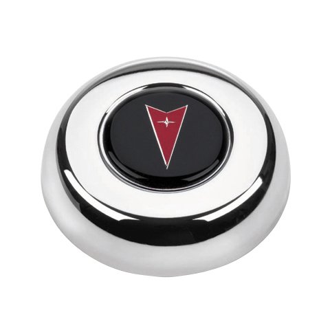 Grant Horn Buttons 5635 Button, Steel, Chrome, Pontiac Logo, for Challenger, Classic Series, Each thumbnail 2