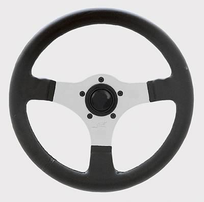 Grant Formula GT Steering Wheels 763 Wheel, GT, Aluminum, Silver, Vinyl/Black, 3-Spoke, 13 in. Diameter, 5-Bolt Mount, Each thumbnail 2