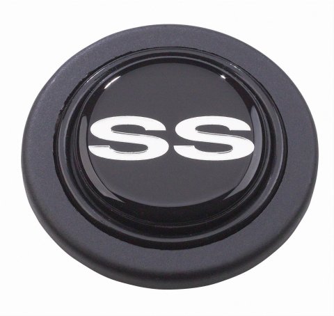 Grant Horn Buttons 5649 Button, Plastic, Black, SS Logo, Signature/Performance/Race Series, Each thumbnail 1
