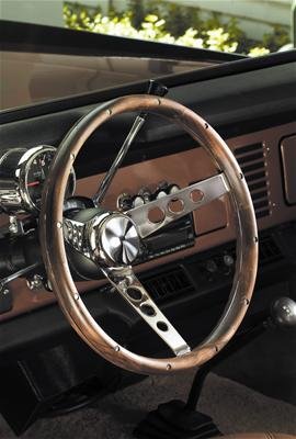 Grant Classic Wood Steering Wheels 213 Wheel, Wood, Steel/Chrome, Wood/Walnut, 3-Spoke, 13.5 in. Diameter, 3-Bolt Mount, Each thumbnail 2