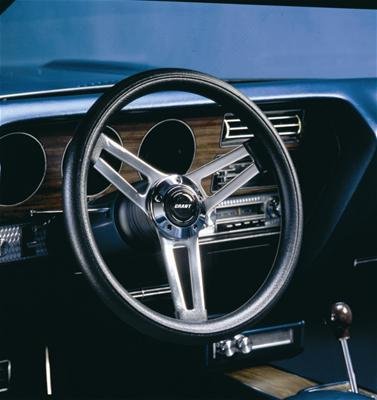 Grant Classic 5 Steering Wheels 990 Wheel, 5, Steel, Chrome, 3-Spoke, Foam Black Grip, 14.5 in. Diameter, 5-Bolt Mount, Each thumbnail 2
