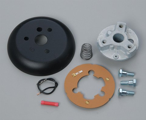 Grant Steering Wheel Installation Kits 4257 Kit, 3-Bolt Mount, Matte Black, Aluminum, Ford, Pickup, Kit thumbnail 1