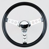 Grant Classic Cruisin' Steering Wheels 502 Wheel, Cruisin', Steel, Chrome, 3-Spoke, Vinyl, Black Grip, 13.5 in. Diameter, 3-Bolt, Each thumbnail 2
