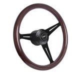 Grant Mahogany Steering Wheels 1176 Wheels, Collectors Series, 14.5 in. Diameter, Aluminum, Polished Spokes, Wood Grip, with Horn Button, Each thumbnail 1