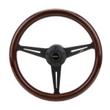 Grant Mahogany Steering Wheels 1176 Wheels, Collectors Series, 14.5 in. Diameter, Aluminum, Polished Spokes, Wood Grip, with Horn Button, Each thumbnail 4