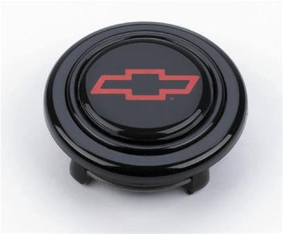 Grant Horn Buttons 5660 Button, Plastic, Black, Chevy Bowtie Logo, Signature/Performance/Race Series, Each thumbnail 1