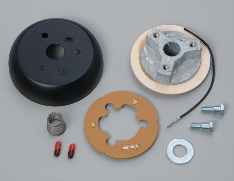 Grant Steering Wheel Installation Kits 4310 Kit, 3-Bolt Mount, Matte Black, Aluminum, Chrysler, Dodge, Plymouth, Kit