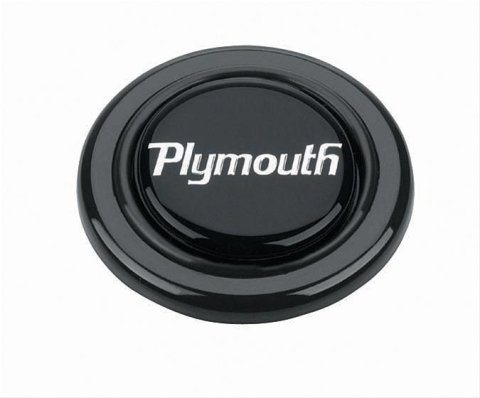 Grant Horn Buttons 5674 Button, Plastic, Black, Plymouth Logo, Signature/Performance/Race Series, Each thumbnail 1
