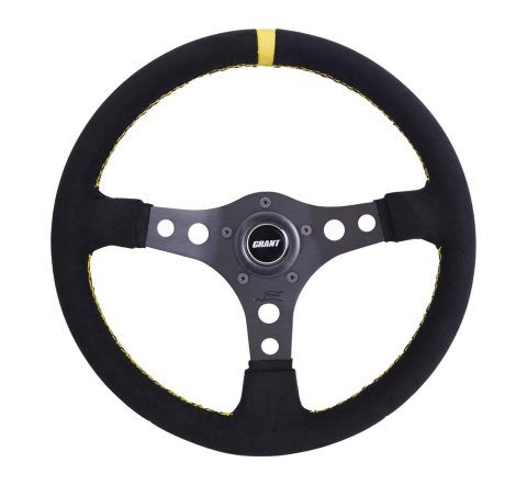 Grant Formula GT Steering Wheels 774-S Wheels, Series, 14.0 in. Diameter, Aluminum, Black Spokes, Vinyl Grip, Black, Red Center Stripe, 5 Hole Mount, Each thumbnail 2