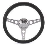 Grant Billet Classic Series Steering Wheels 1922 Wheel, Series, Aluminum, Polished, Leather/Black, 3-Spoke, 14 in. Diameter, 5-Bolt mount, Ford Logo Horn Button, Each thumbnail 3