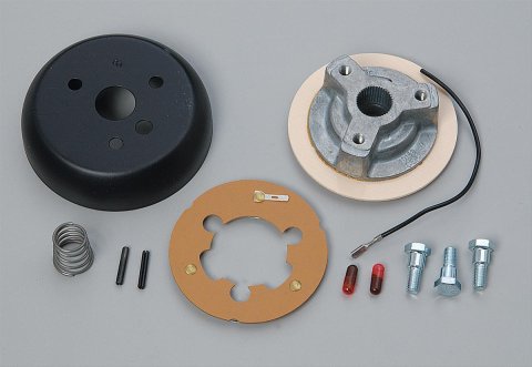 Grant Steering Wheel Installation Kits 4286 Kit, 3-Bolt, Matte Black, Aluminum, Ford, Studebaker, Galaxie, Thunderbird, Avanti thumbnail 1