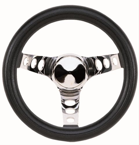 Grant Classic Foam Steering Wheels 833 Wheel, Foam, Steel/Chrome, Foam/Black, 3-Spoke, 10 in. Diameter, 3-Bolt Mount, Each thumbnail 1