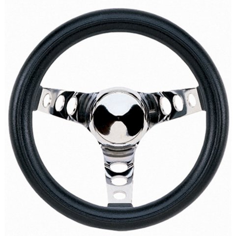 Grant Classic Foam Steering Wheels 833 Wheel, Foam, Steel/Chrome, Foam/Black, 3-Spoke, 10 in. Diameter, 3-Bolt Mount, Each thumbnail 3