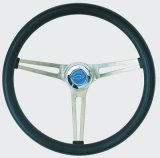 Grant Classic Nostalgia Steering Wheels 969 Wheel, Nostalgia, Chevy, Stainless Steel/Brushed, Foam/Black, 3-Spoke, 15 in. Dia., 3-Bolt thumbnail 2