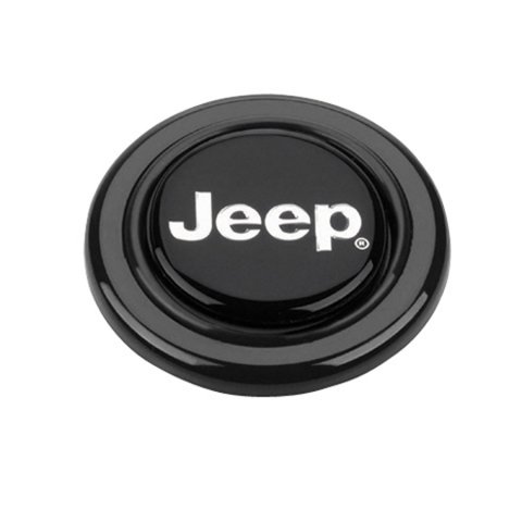 Grant Horn Buttons 5675 Button, Plastic, Black, Jeep Logo, Signature/Performance/Race Series, Each thumbnail 2