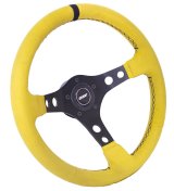 Grant Products Steering Wheels 8517 Suede Yellow with Center Stripe, Alumiunum Spoke, and Universal 3 or 5 Hole Pattern (Installation Hub Needed) thumbnail 2