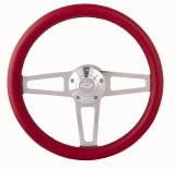 GRT Products Steering Wheels 1911R Billet T Series Red Wrapped Polished Spoke Wheel with Chevrolet Logo & Install Kit (5196-1) thumbnail 3