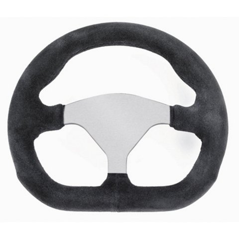 Grant Racing Suede Wheels 713-4 Steering Wheel, Aluminum GT, Aluminum, Natural, Suede/Black, 3-Spoke, 10 in. Diameter, Each thumbnail 2